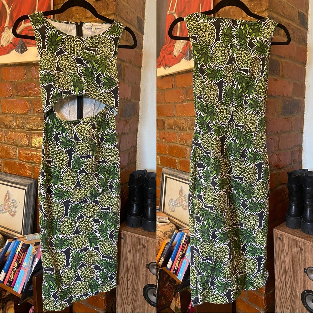 Rare London bodycon pineapple dress